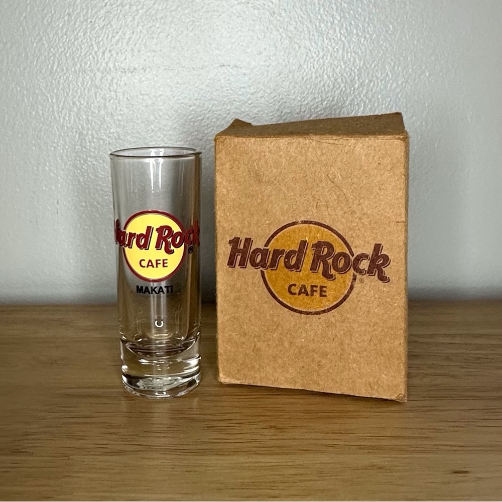 1‎ Hard Rock Cafe Makati Philippines tall shot glass with souvenir box
